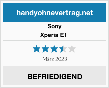 Sony Xperia E1  Test