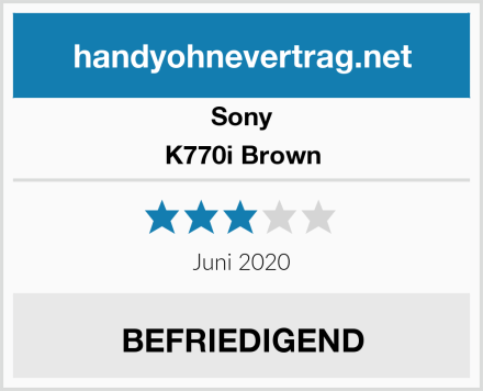 Sony K770i Brown Test